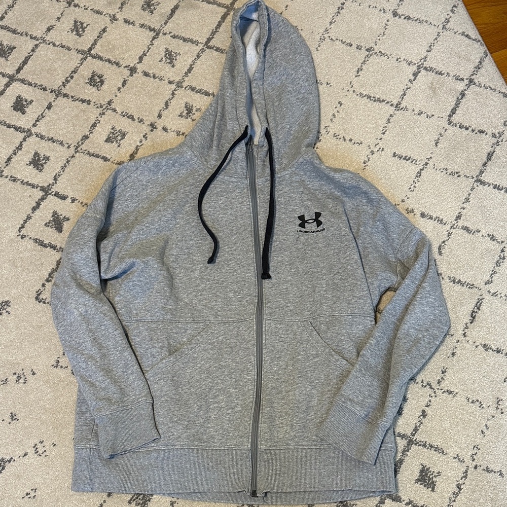 Under Armour Heather Gray Full-Zip Hoodie